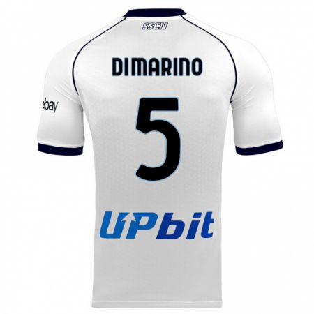 Kandiny Uomo Maglia Paola Di Marino #5 Bianco Kit Gara Away 2023/24 Maglietta