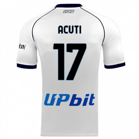 Kandiny Uomo Maglia Arianna Acuti #17 Bianco Kit Gara Away 2023/24 Maglietta