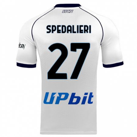 Kandiny Uomo Maglia Johnatan Andrea Spedalieri #27 Bianco Kit Gara Away 2023/24 Maglietta