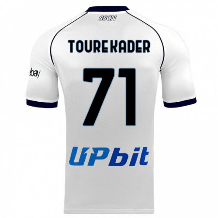 Kandiny Uomo Maglia Aziz Toure Kader #71 Bianco Kit Gara Away 2023/24 Maglietta