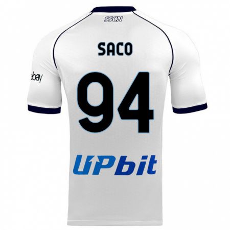 Kandiny Uomo Maglia Coli Saco #94 Bianco Kit Gara Away 2023/24 Maglietta