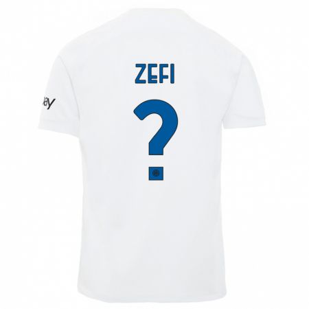 Kandiny Hombre Camiseta Kevin Zefi #0 Blanco 2ª Equipación 2023/24 La Camisa