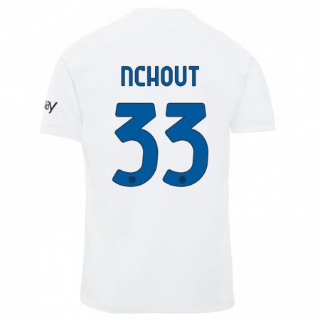 Kandiny Hombre Camiseta Ajara Nchout #33 Blanco 2ª Equipación 2023/24 La Camisa México