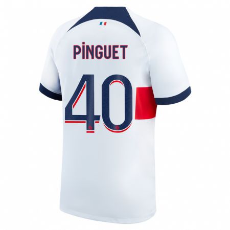 Kandiny Uomo Maglia Alice Pinguet #40 Bianco Kit Gara Away 2023/24 Maglietta