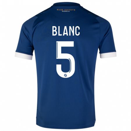 Kandiny Herren Amandine Blanc #5 Dunkelblau Auswärtstrikot Trikot 2023/24 T-Shirt Österreich