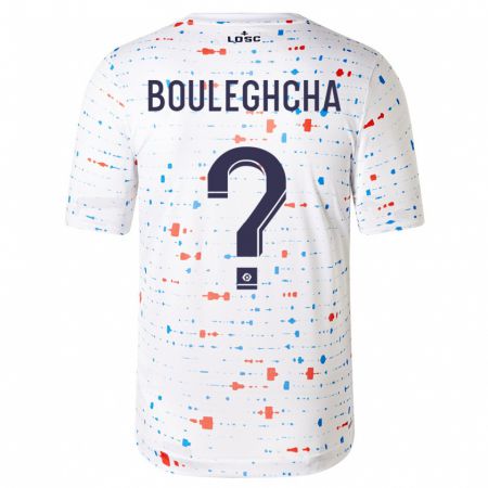 Kandiny Hombre Camiseta Ismail Bouleghcha #0 Blanco 2ª Equipación 2023/24 La Camisa