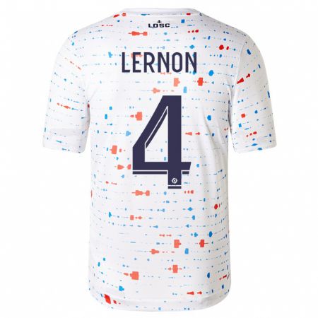 Kandiny Hombre Camiseta Jessica Lernon #4 Blanco 2ª Equipación 2023/24 La Camisa