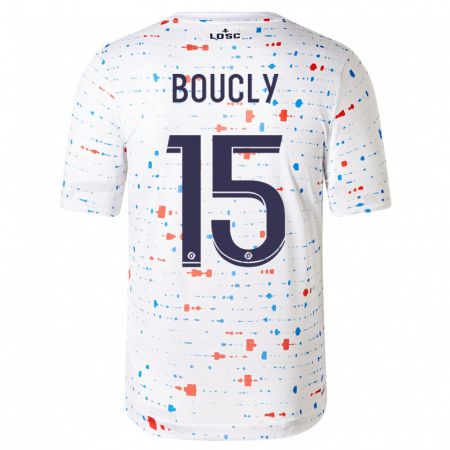 Kandiny Uomo Maglia Maite Boucly #15 Bianco Kit Gara Away 2023/24 Maglietta