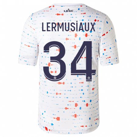 Kandiny Hombre Camiseta Chrystal Lermusiaux #34 Blanco 2ª Equipación 2023/24 La Camisa