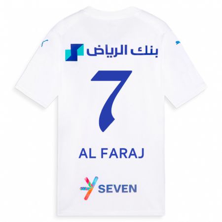 Kandiny Uomo Maglia Salman Al-Faraj #7 Bianco Kit Gara Away 2023/24 Maglietta