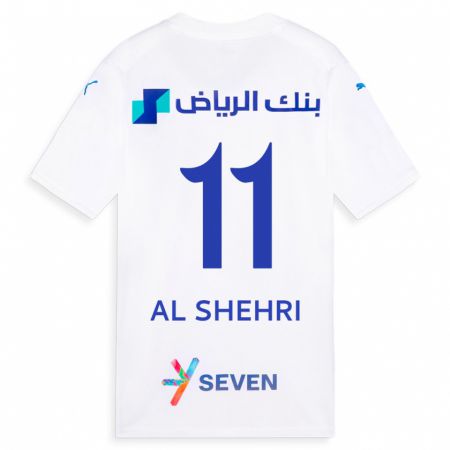 Kandiny Uomo Maglia Saleh Al-Shehri #11 Bianco Kit Gara Away 2023/24 Maglietta