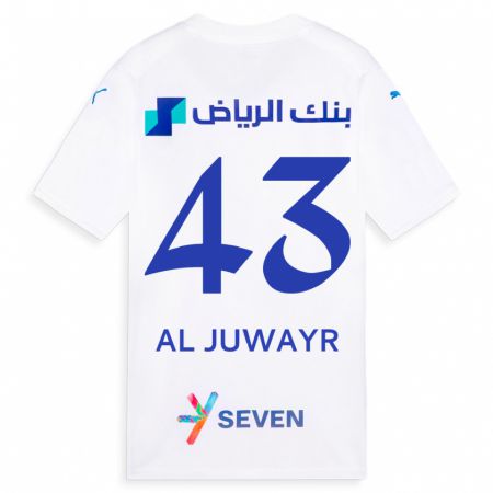 Kandiny Uomo Maglia Musab Al-Juwayr #43 Bianco Kit Gara Away 2023/24 Maglietta