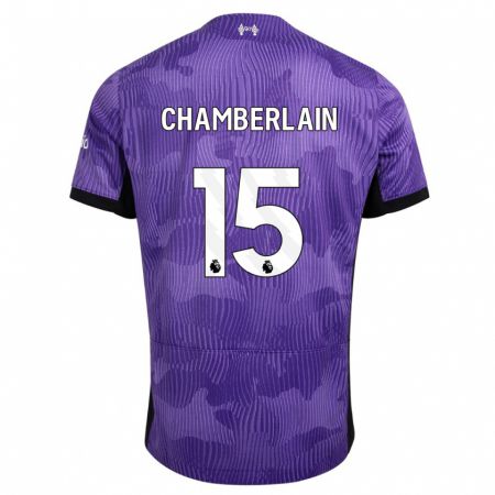 Kandiny Hombre Camiseta Alex Oxlade Chamberlain #15 Púrpura Equipación Tercera 2023/24 La Camisa