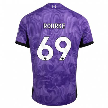 Kandiny Hombre Camiseta Fidel O'rourke #69 Púrpura Equipación Tercera 2023/24 La Camisa