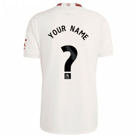 Kandiny Uomo Maglia Il Tuo Nome #0 Bianco Kit Gara Third 2023/24 Maglietta