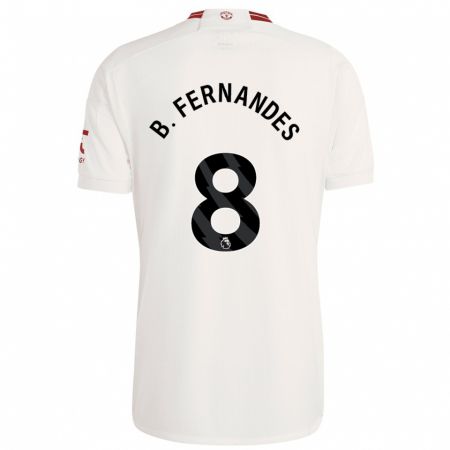 Kandiny Uomo Maglia Bruno Fernandes #8 Bianco Kit Gara Third 2023/24 Maglietta