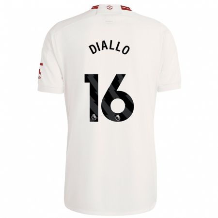 Kandiny Uomo Maglia Amad Diallo #16 Bianco Kit Gara Third 2023/24 Maglietta