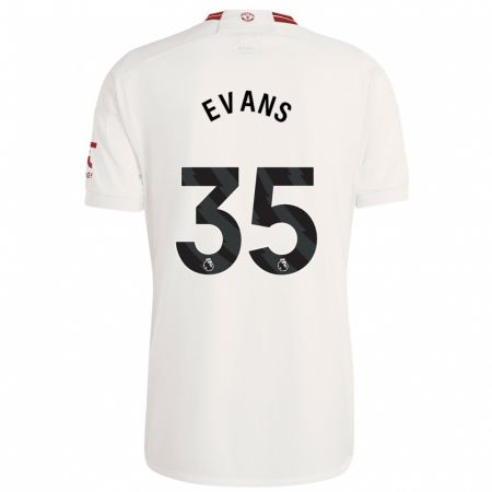 Kandiny Uomo Maglia Jonny Evans #35 Bianco Kit Gara Third 2023/24 Maglietta