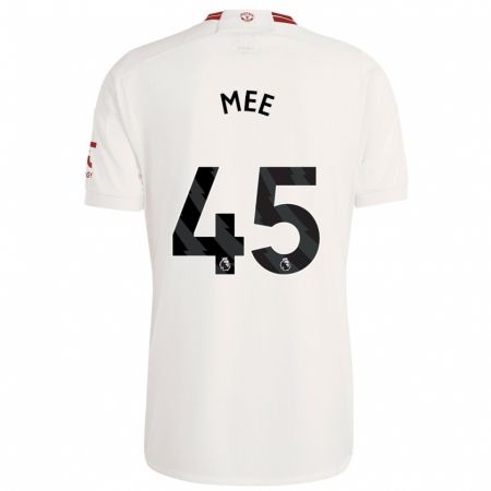 Kandiny Uomo Maglia Dermot Mee #45 Bianco Kit Gara Third 2023/24 Maglietta