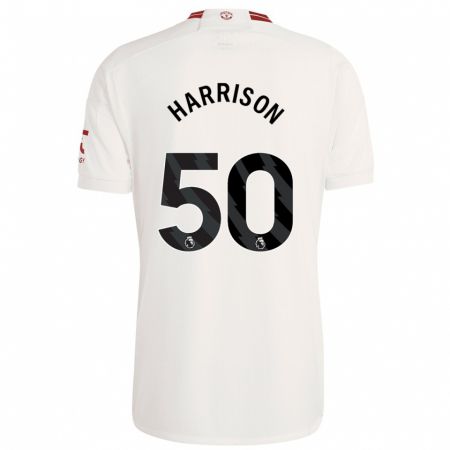 Kandiny Uomo Maglia Elyh Harrison #50 Bianco Kit Gara Third 2023/24 Maglietta