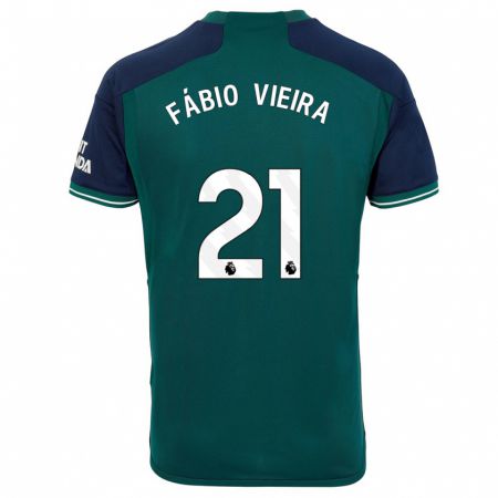 Kandiny Heren Fábio Vieira #21 Groente Thuisshirt Derde Tenue 2023/24 T-Shirt België