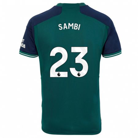 Kandiny Uomo Maglia Albert Sambi Lokonga #23 Verde Kit Gara Third 2023/24 Maglietta