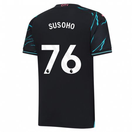 Kandiny Herren Mahamadou Susoho #76 Dunkelblau Ausweichtrikot Trikot 2023/24 T-Shirt Österreich