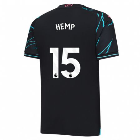 Kandiny Hombre Camiseta Lauren Hemp #15 Azul Oscuro Equipación Tercera 2023/24 La Camisa