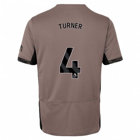 Kandiny Uomo Maglia Amy Turner #4 Beige Scuro Kit Gara Third 2023/24 Maglietta