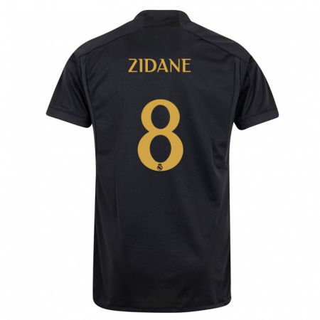 Kandiny Uomo Maglia Théo Zidane #8 Nero Kit Gara Third 2023/24 Maglietta