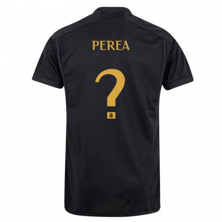 Kandiny Uomo Maglia Cristian Perea #0 Nero Kit Gara Third 2023/24 Maglietta