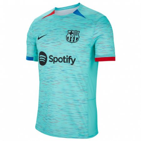 Kandiny Hombre Camiseta Jana Fernandez #3 Aguamarina Clara Equipación Tercera 2023/24 La Camisa