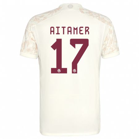 Kandiny Hombre Camiseta Younes Aitamer #17 Blanquecino Equipación Tercera 2023/24 La Camisa