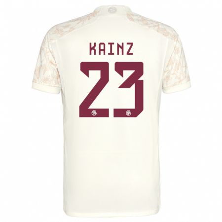 Kandiny Herren Manuel Kainz #23 Cremefarben Ausweichtrikot Trikot 2023/24 T-Shirt Österreich