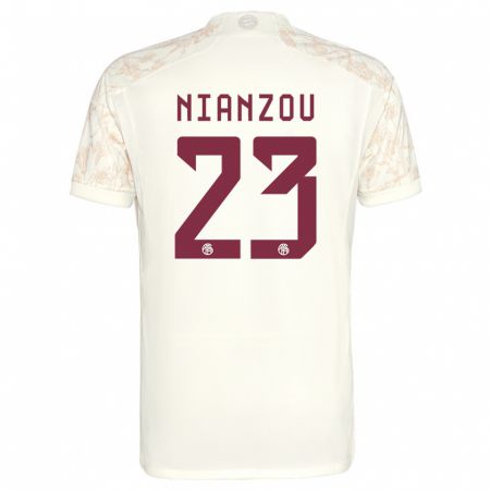 Kandiny Herren Tanguy Nianzou #23 Cremefarben Ausweichtrikot Trikot 2023/24 T-Shirt Österreich