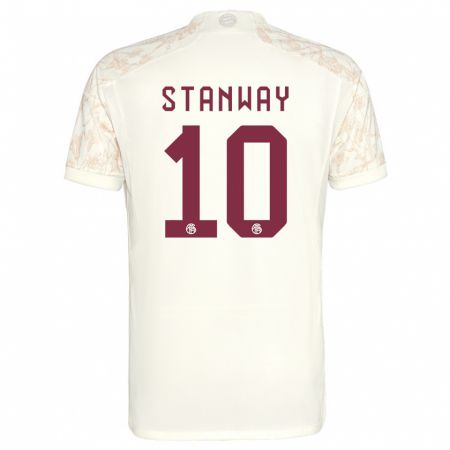 Kandiny Herren Georgia Stanway #10 Cremefarben Ausweichtrikot Trikot 2023/24 T-Shirt Österreich