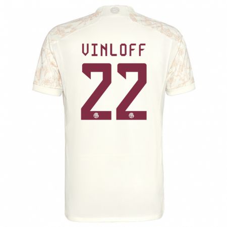 Kandiny Uomo Maglia Matteo Vinloff #22 Bianco Kit Gara Third 2023/24 Maglietta