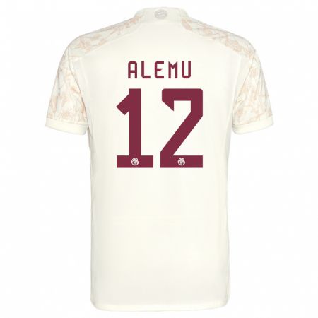 Kandiny Hombre Camiseta Liul Alemu #12 Blanquecino Equipación Tercera 2023/24 La Camisa