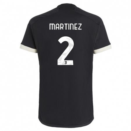 Kandiny Uomo Maglia Bruno Martinez #2 Nero Kit Gara Third 2023/24 Maglietta