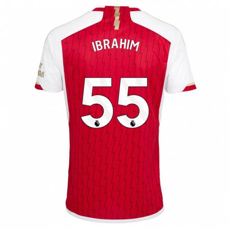 Kandiny Dames Bradley Ibrahim #55 Rood Thuisshirt Thuistenue 2023/24 T-Shirt België