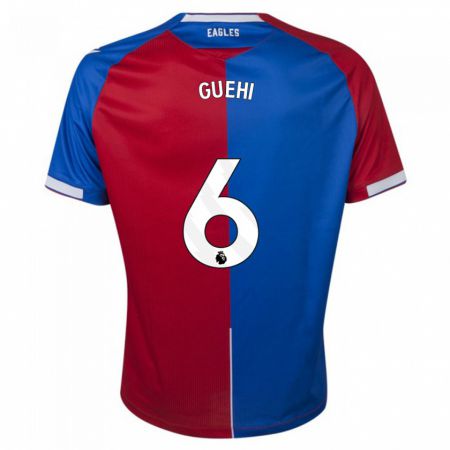 Kandiny Mujer Camiseta Marc Guéhi #6 Rojo Azul 1ª Equipación 2023/24 La Camisa