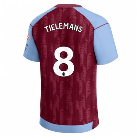 Kandiny Donna Maglia Youri Tielemans #8 Blu Bordeaux Kit Gara Home 2023/24 Maglietta