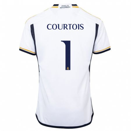 Kandiny Donna Maglia Thibaut Courtois #1 Bianco Kit Gara Home 2023/24 Maglietta