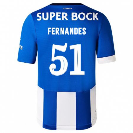 Kandiny Dames Diogo Fernandes #51 Blauw Wit Thuisshirt Thuistenue 2023/24 T-Shirt België