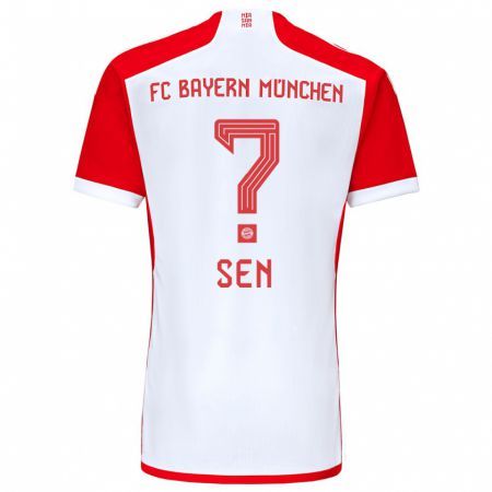 Kandiny Mujer Camiseta Salih Sen #0 Rojo Blanco 1ª Equipación 2023/24 La Camisa