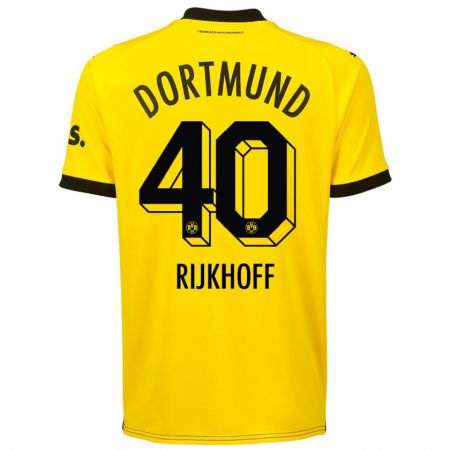 Kandiny Mujer Camiseta Julian Rijkhoff #40 Amarillo 1ª Equipación 2023/24 La Camisa