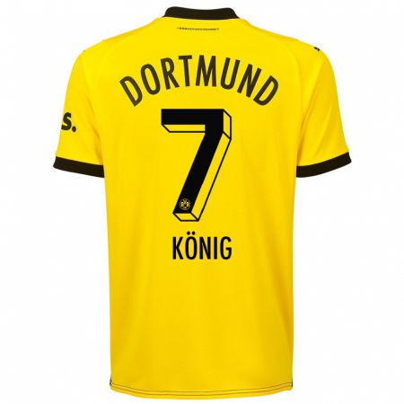 Kandiny Donna Maglia Raúl König #7 Giallo Kit Gara Home 2023/24 Maglietta