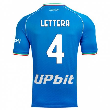 Kandiny Dames Alessio Lettera #4 Hemelsblauw Thuisshirt Thuistenue 2023/24 T-Shirt België