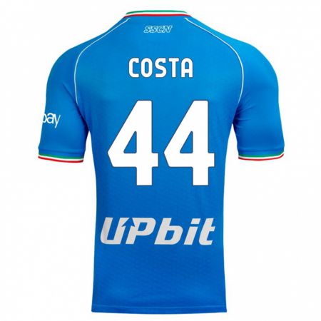 Kandiny Dames Filippo Costa #44 Hemelsblauw Thuisshirt Thuistenue 2023/24 T-Shirt België