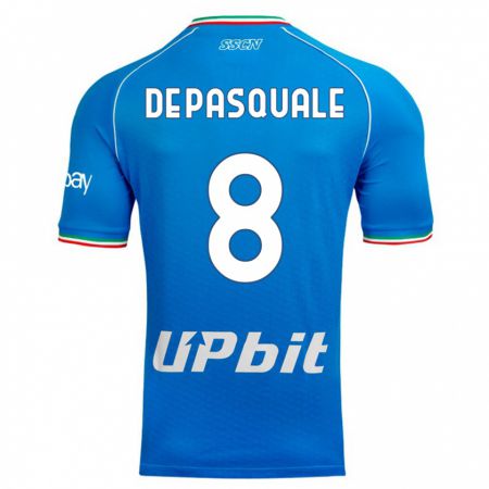 Kandiny Dames Dylan De Pasquale #8 Hemelsblauw Thuisshirt Thuistenue 2023/24 T-Shirt België